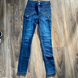 Express High-Waisted Zipper-Pockets Skinny Jeans - Size 0R